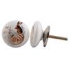8 Pack Multicolor Squirrel Flat Ceramic Drawer Knobs for Kitchen Cabinet Hardware Door Pulls Decorative Dresser Luxurious Fine