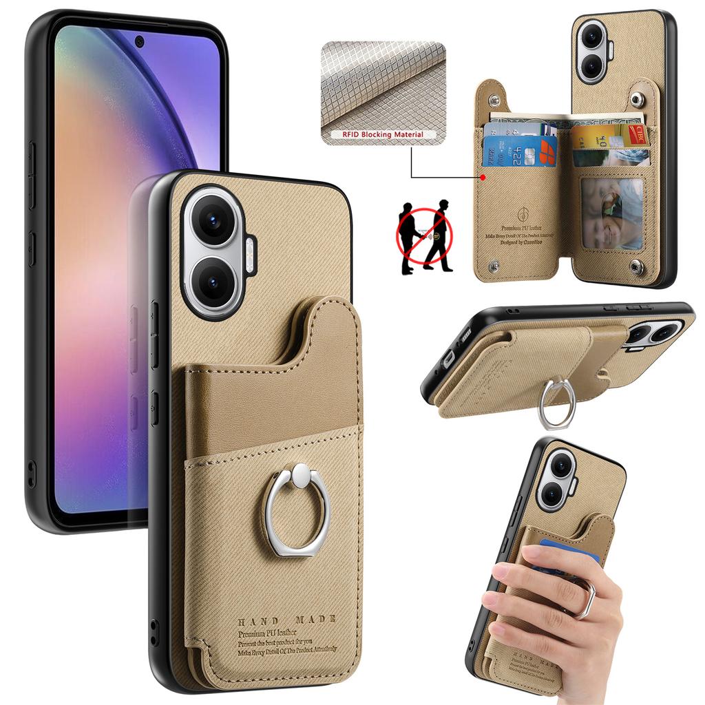 For Xiaomi Redmi Turbo 4 Pro 5G Case with Card Holder Kickstand Leather+TPU+PC Phone Cover
