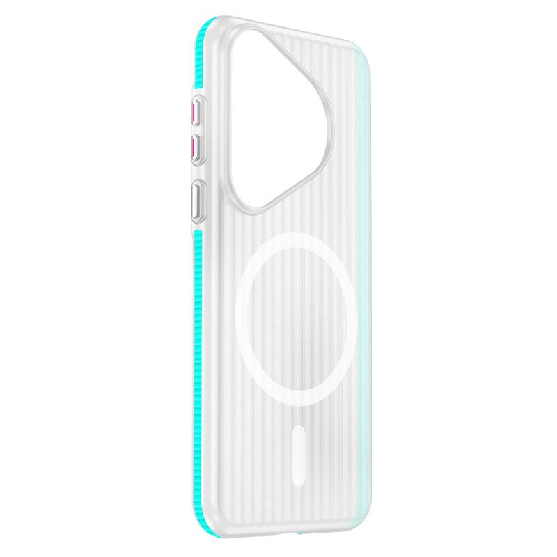 Applicable To Huawei Pura90Pro Mobile Phone Case Corrugated Grating Magnetic Anti-skid nova14Pro Anti-drop Protective Case