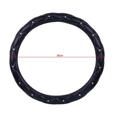 Universal Car Steering Wheel Cover with Crystal Diamond Black Fashionable and Sporty Steering Wheel