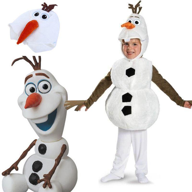 Enchanting Frozen Snowman Olaf Cosplay Costume For Kids Halloween Fancy Dress Up
