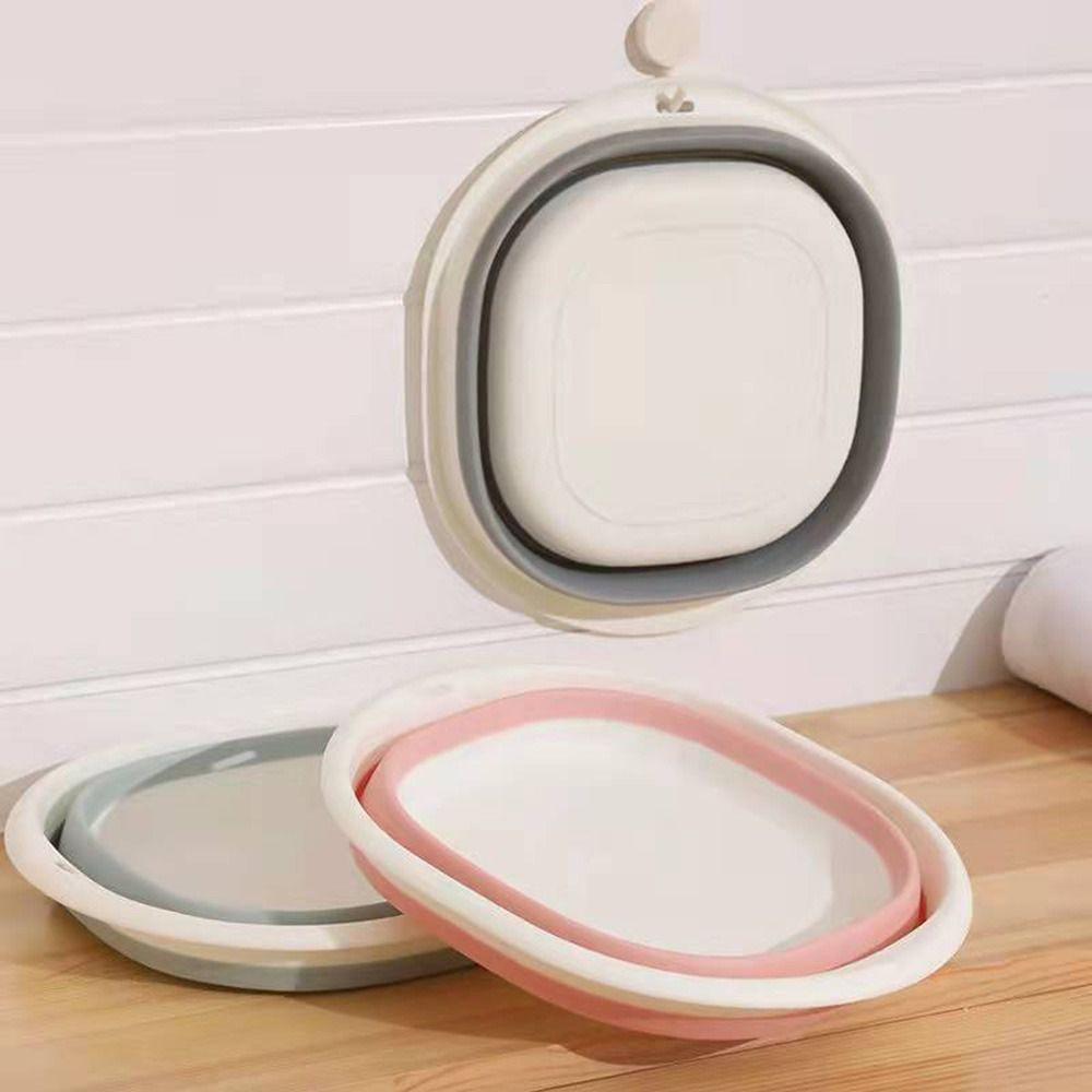 Dishpan Saving Space Bathroom Kitchen Bathroom Accessories Bath Basin Laundry Tub Wash Basin