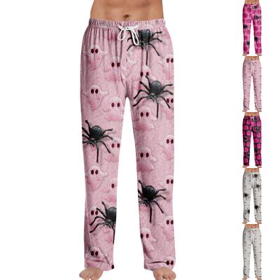 Anime-Pyjamahose, Nachtwäsche, lässige Hose mit Kordelzug und elastischer Taille, bequeme, gerade, lockere Yoga-Hose