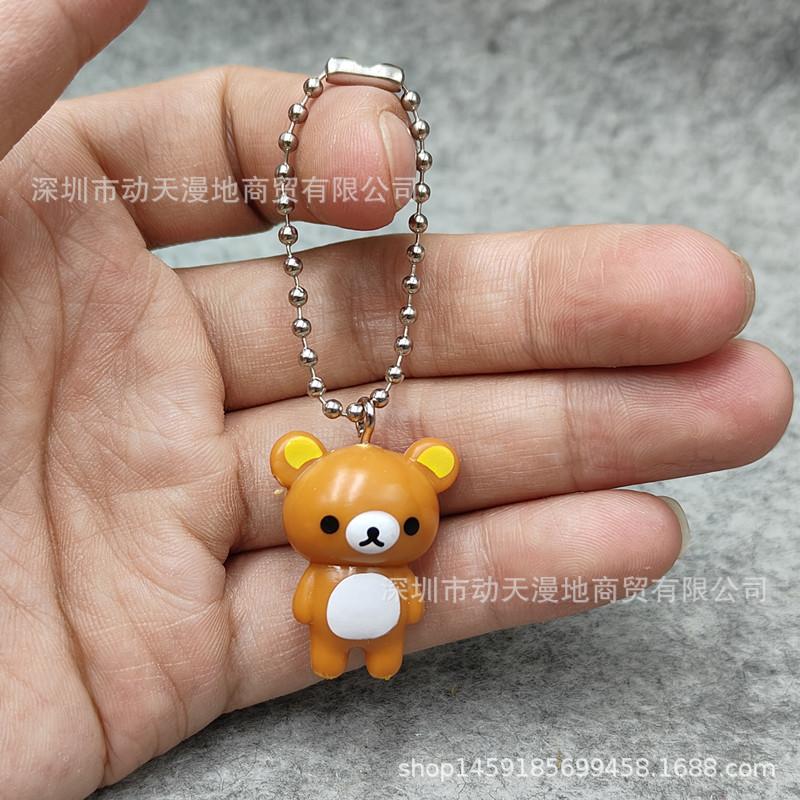 Rilakkuma Korilakkuma Key Chain Couple Relax Bear Cute Keychains New Bags Car Keys Ring Pendant Decor Kids Toys Best Friend Gift