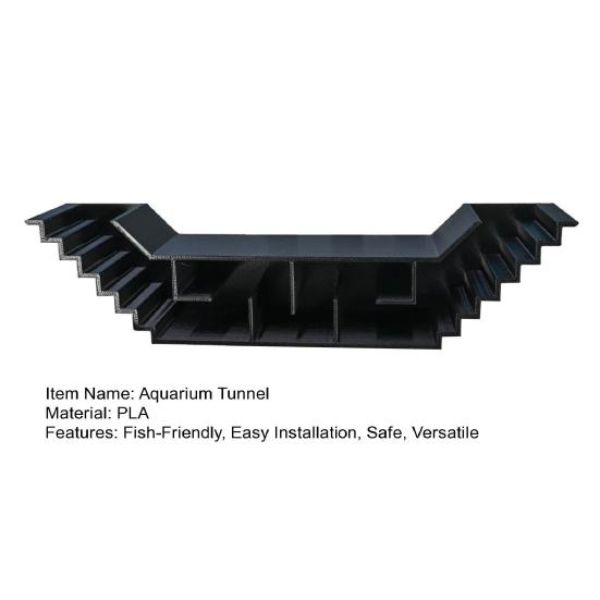 Aquarium Tunnel Cave under Gravel Fish Hideaway Two Hole Viewing Tunnel Fish