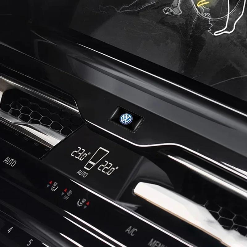 10Pcs VW Logo Emblem Stickers Car Interior Decorative Decals For Volkswagen Polo Arteon Tiguan Golf Touareg GTI Amarok Passat CC