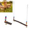 Chicken Swing Toy Suspensible Wooden Chicken Perch Pet Swing Toy with   Flat Bar