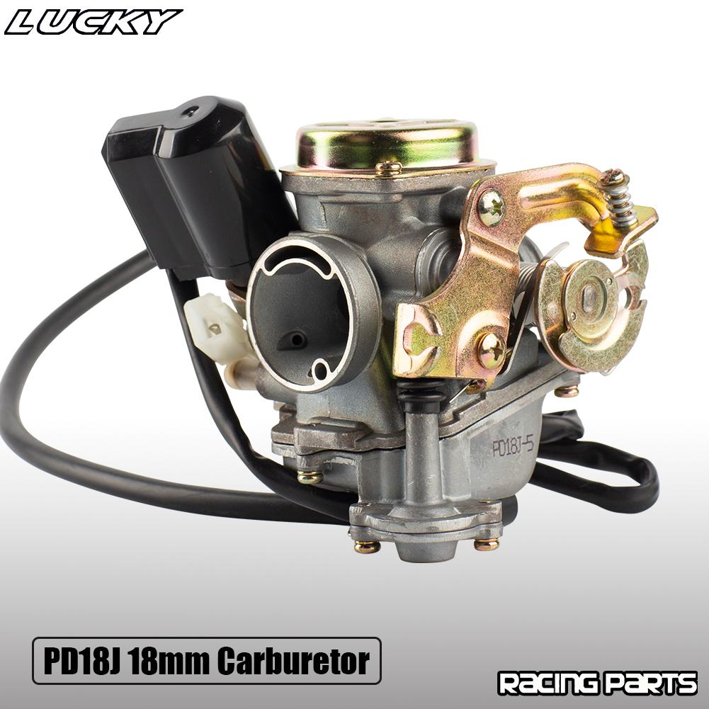 PD18J 18mm Big Bore Carb CVK Motorcycle Carburetor For Chinese GY6 50cc 60cc 80cc 100cc 139QMB 139QMA Scooter Moped ATV Go-Kart