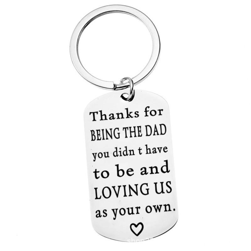 Stainless Steel Keychain with Laser Engraving - Perfect Gift for DAD on Father's Day, Mother's Day, or Birthday