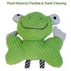 Squeaky Dog Toys for Small Medium Large Dogs Plush Frog Shaped Pet Tug Toy Interactive Stuffed Puppy Chew Toy for Training Teething