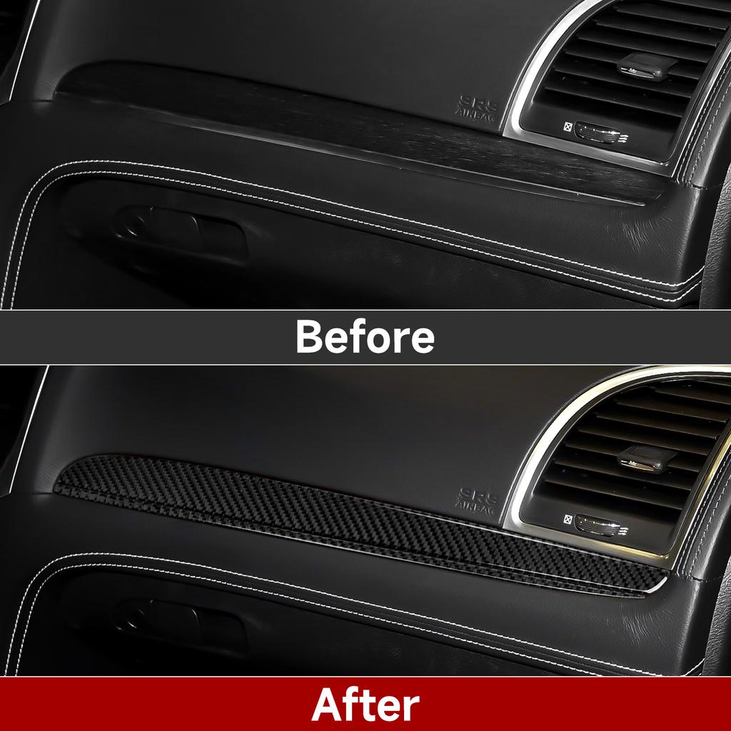 Calcomanías de tiras decorativas para copiloto de coche, accesorios de fibra de carbono para Chrysler 2015, 2016, 2017, 2018, 2022, 2023