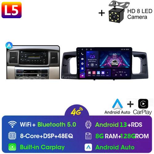 2Din Android14 For Toyota Corolla E120 E130 2000-2004 Car Radio Multimedia Video Player GPS Navigation Carplay Stereo Autoradio