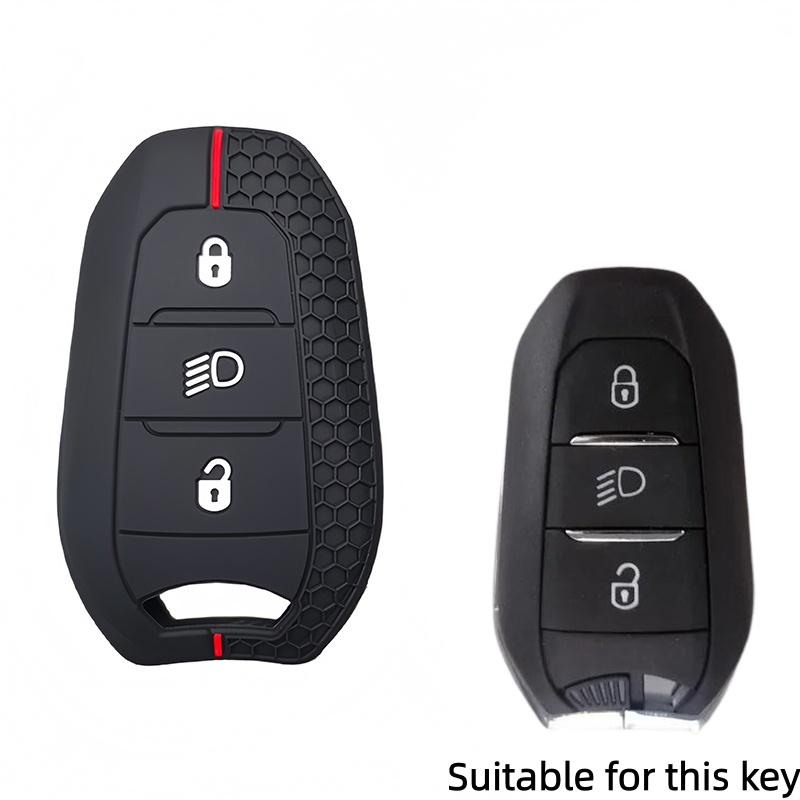 Silikon Autoschlüsselhülle Abdeckung Schale Schlüsselanhänger Halter für Peugeot 308 408 508 2008 3008 4008 5008 für Citroen C4 C5 C6 C3-XR Zubehör