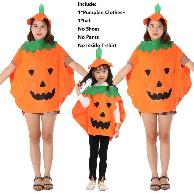 Charmantes Halloween-Kostüm für Eltern-Kind Kürbis Cosplay Outfit