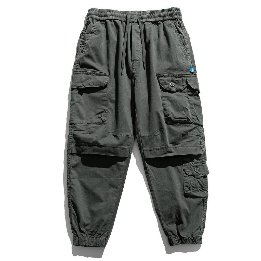 Autumn and Winter Men's Street Fashion Casual Overalls Loose Trendy Multi-pocket Elastic Sports Trousers