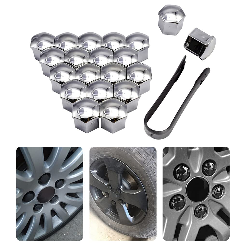 Generic 20pcs Car Wheel Nut Cap Pack Exterior Decoration Replacement Hub Screw Cover with