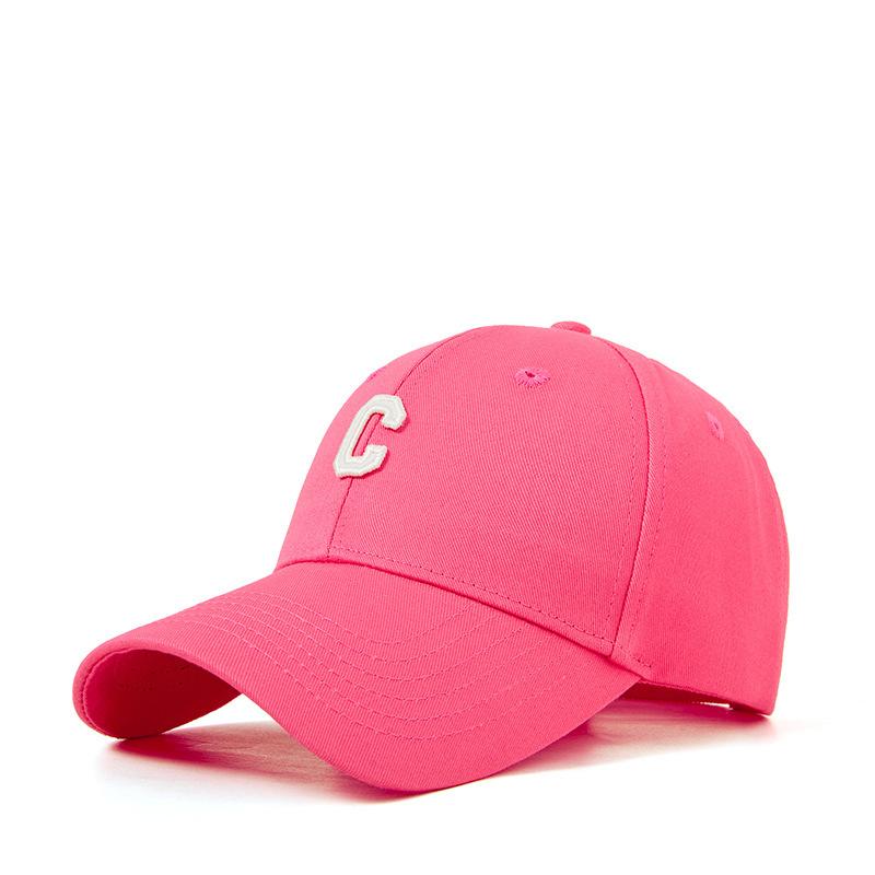 Multi-Color Good Quality C Letter Cotton Baseball Cap For Men And Women, Spring And Summer Sunshade, Sun Protection, Dome Curved Brim Cap