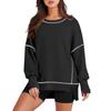 Damen Sweatshirts mit Rundhalsausschnitt, lässig, bequem, modische Outfits, Kleidung