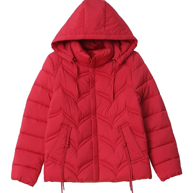 Down cotton-padded clothes Women's short stand-up neck cotton-padded clothes Fashion slim-fitting cotton-padded jackets Hooded warm jackets