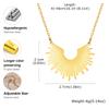 Fashion Sun Ray Pendent Necklace for Women Stainless Steel Chain Exquisite Necklaces Bohemian Necklaces Jewelry Gifts