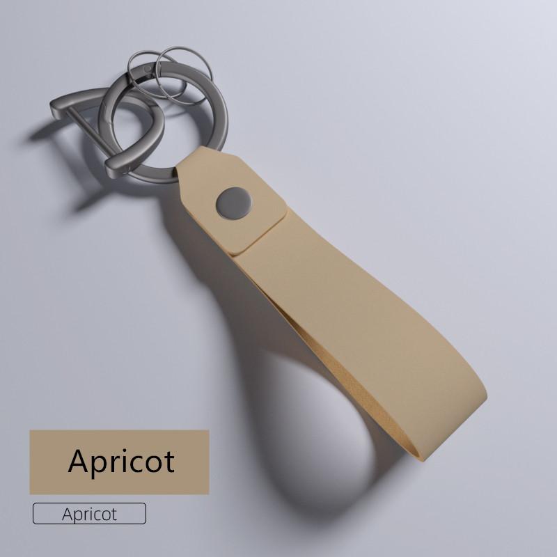 

2025 Genuine Leather Car Keychain Pendant With Simple Design For Couples Men And Women Convenient And High-end Car Keys