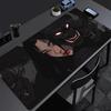Tappetino Mouse Anime Ragazza Scura Accessori da Gioco Mousepad per Laptop Tappetino Mouse Antiscivolo Esteso Tastiera Gamer Tappetino da Scrivania Bianco e Nero