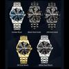 VA VA VOOM Luxury Men’s Quartz Watches Man 30m Waterproof Luminous Date Week Stainless Steel Men Watch Casual Sports Women Quartz Watches Male Clock