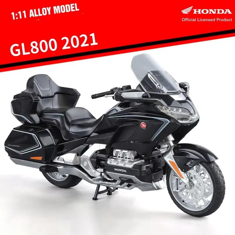 1/11 HONDA Gold Wing GL800 2021 Modello Moto in Lega Diecasts Metallo Moto da Turismo Ricreativo Modello Suono Luci Giocattolo per Bambini Regalo