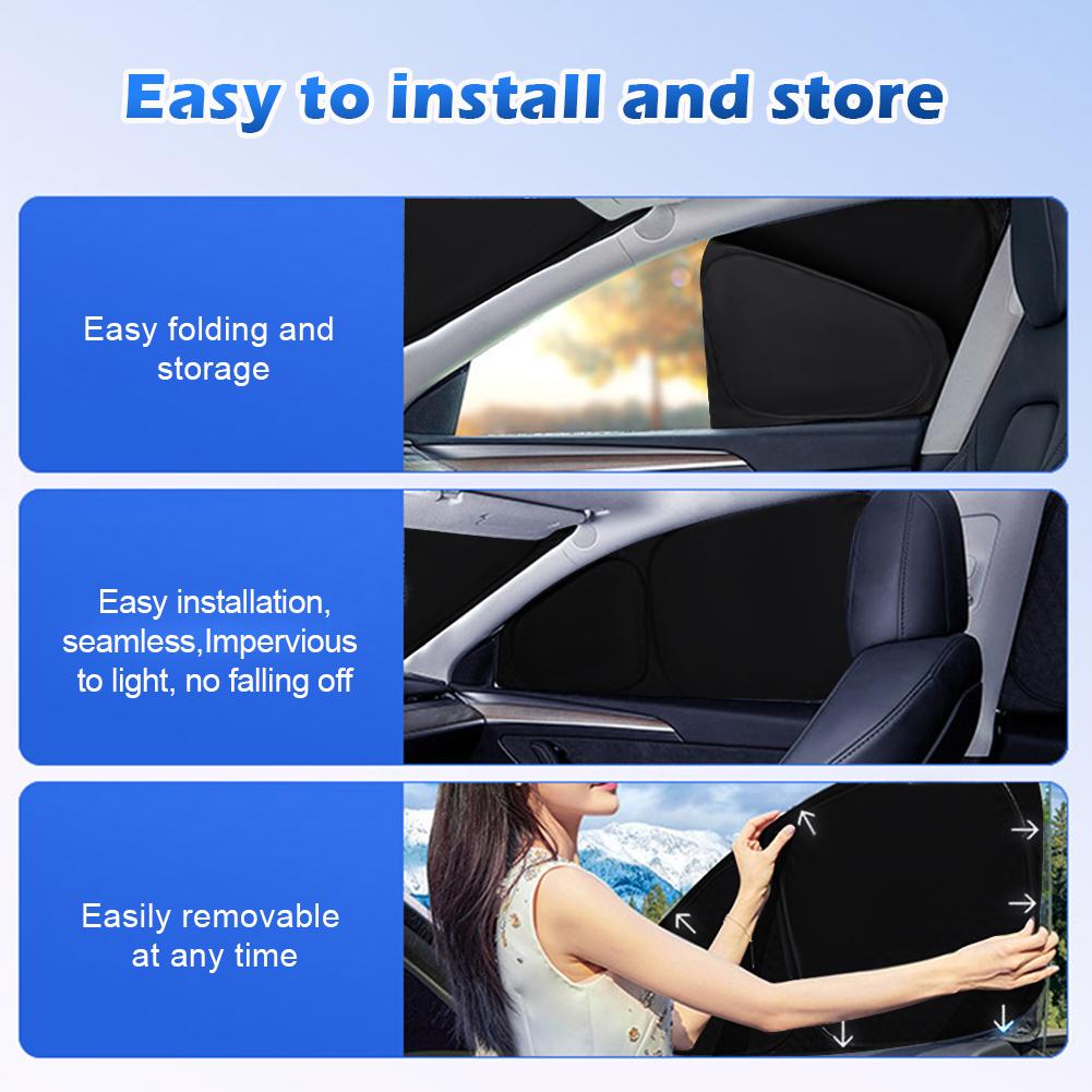 8Pcs/Set Car Multi Sun Shade Ultraviolet Isolation Total Blackout Sun Visors for Tesla Model Y 2020-2025 Accessories