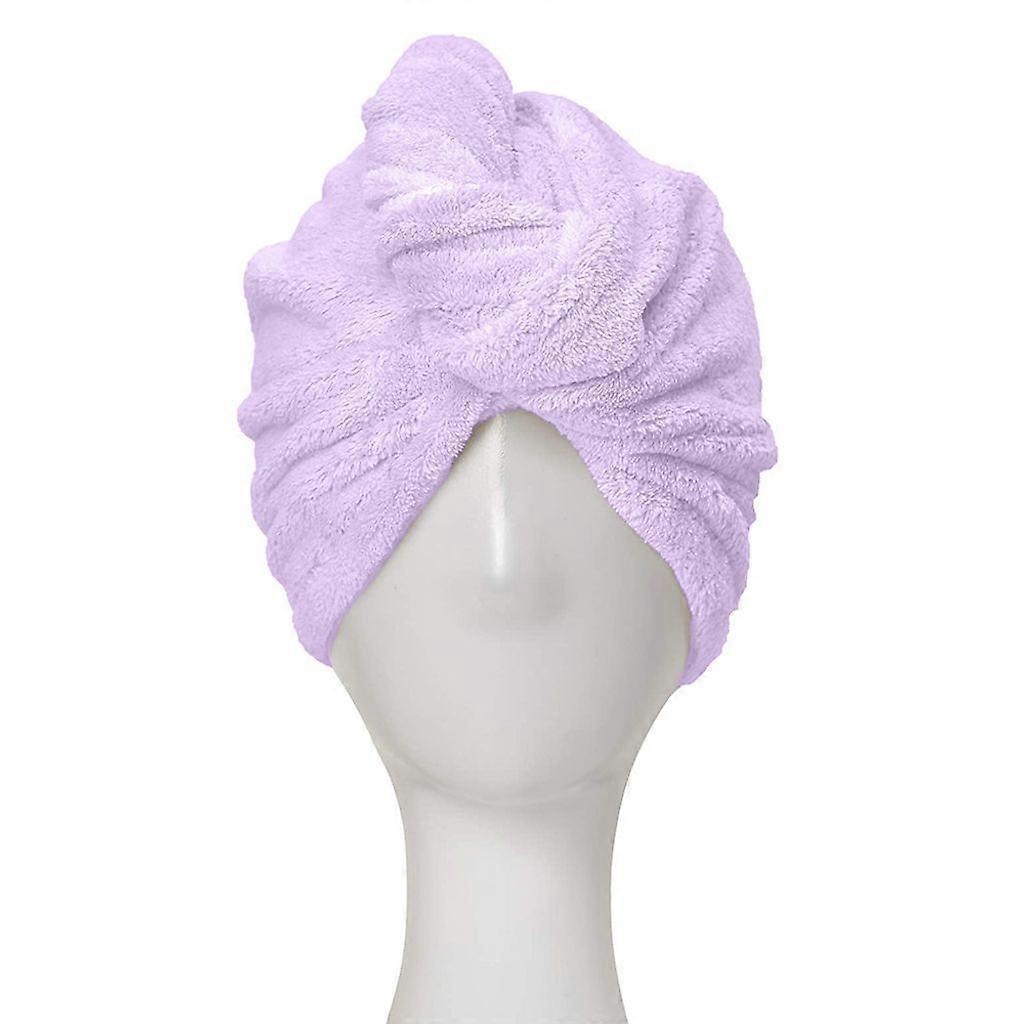 Hair Scarf with Buckle, Quick-drying Hair Scarf, Super Absorbent (purple)