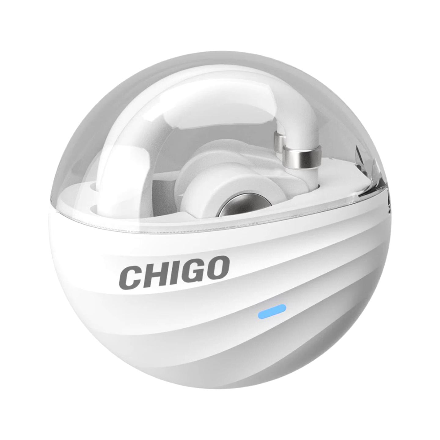 

CHIGO Bluetooth Headphones, Bone Conduction Concept, ENC Calling Noise Reduction, White білий