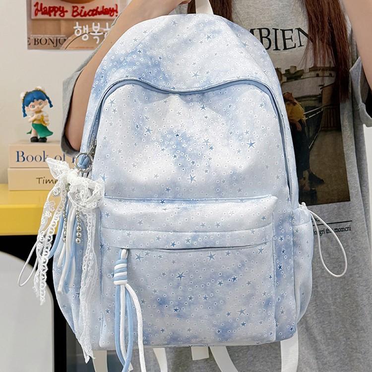 Schoolbag Wholesale Simple Foreign Style Tie-dye Backpack New Large Capacity Junior High School Student Schoolbag Computer Backpack 1011