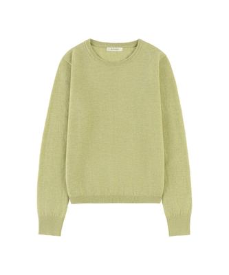 Siyajyu Sikn2175 Basic Round Neck Long Sleeve Knit_Yellow Green