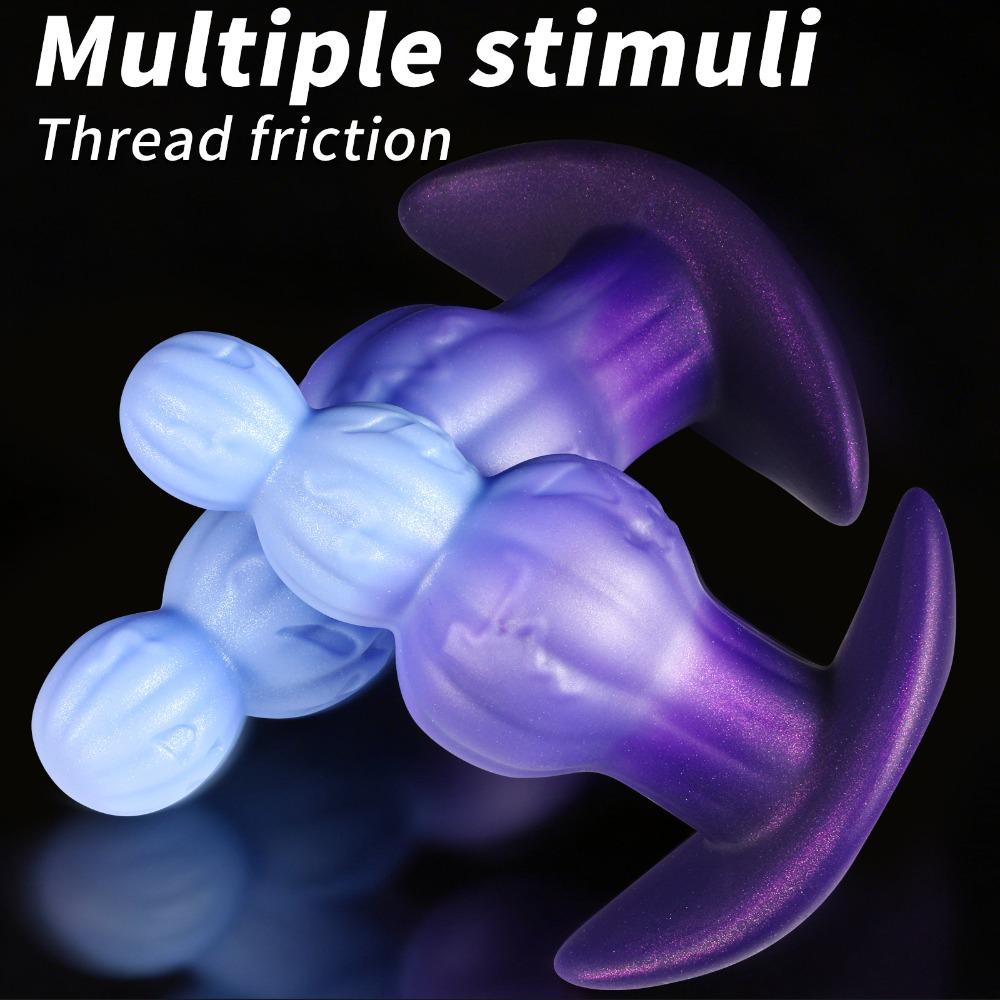 Wide Head Anal Plug Ergonomic Silicone Backdoor Training Tool Daily Private Use