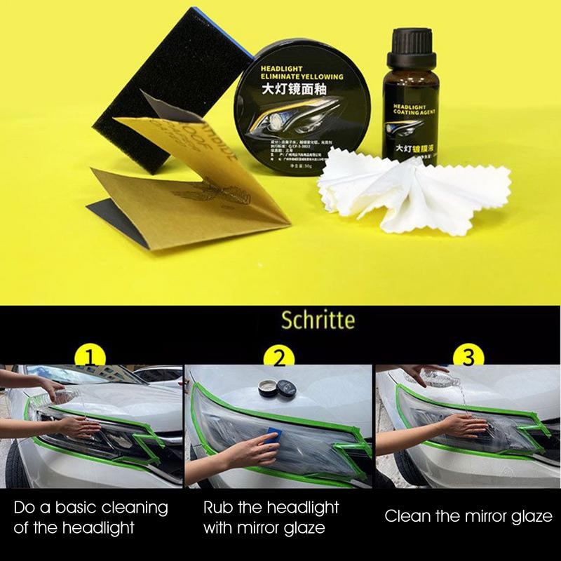 Headlight Restoration Kit Car Refurbishment Anti-Oxidation Coating Car Lamp Polishing Agent Scratch Restoration auto care