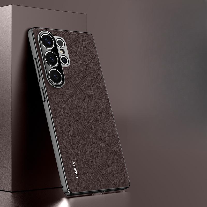 

Luxurious Samsung S25ultra Phone Case, All-inclusive S24u Electroplated 25p Shockproof Business Leather Case Samsung Galaxy S24 +