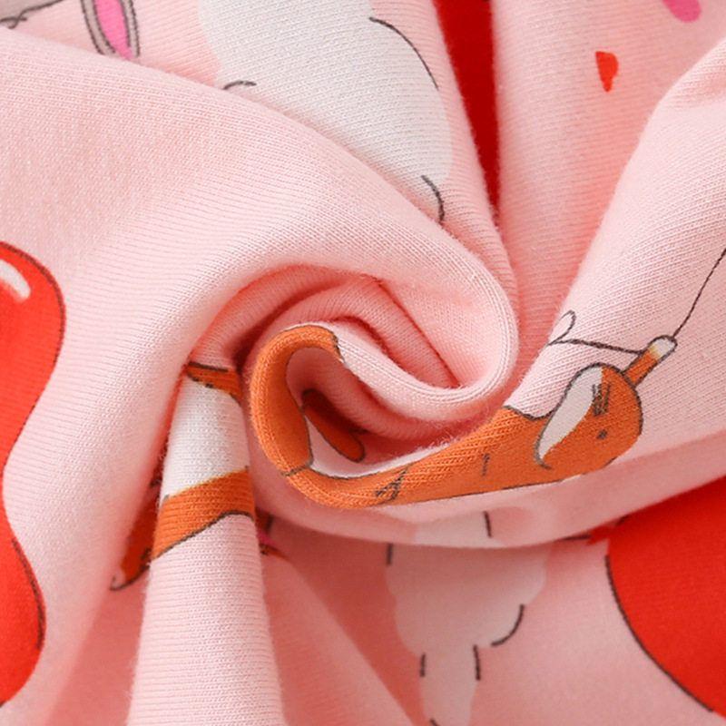 Girl Heart Balloon Dress Spring and Autumn Children's Clothing Fashion Baby Girl Sweet round Neck Print Long Sleeves Princess Skirt
