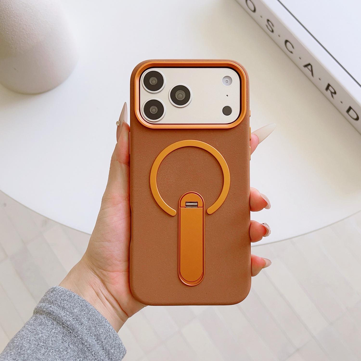 

Elephant Skin Texture Rotating Stand with Built-in Magnet for Apple iPhone 17 Series - Sleek and Elegant Design iPhone 17 Pro