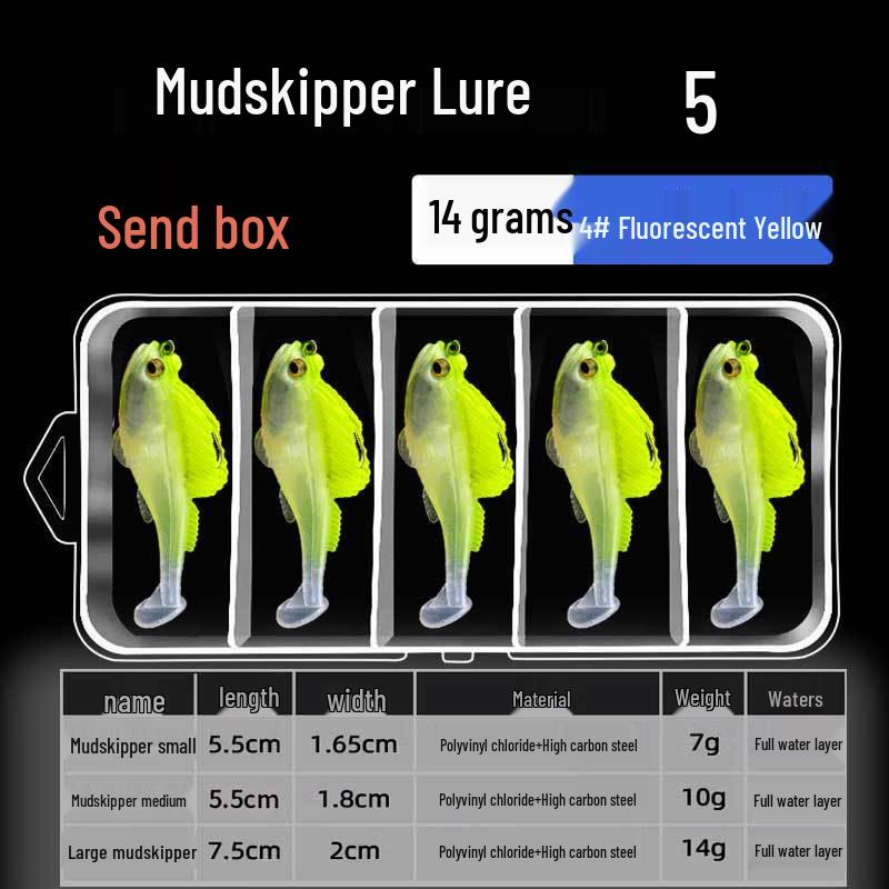 Mudskipper Anti-Snag T-Tail Soft Bait Lure for Bass, Catfish, Blackfish & Mandarin Fish