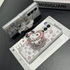 Funny cartoon Cute Snoopy peanut Love Heart Folding Magsafe Wireless Charge Case For Samsung ZFlip 3 4 5 6 ZFlip7 Magnetic stand
