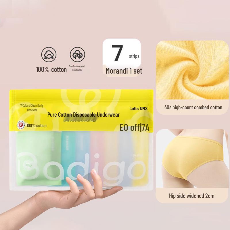 Unisex Cotton Disposable Wash-Free Travel Underwear Shorts