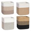 Pack Of 3 Cotton Fabric Baskets For Home Arrangement Great For Laundry Towels And Belongings P9YB