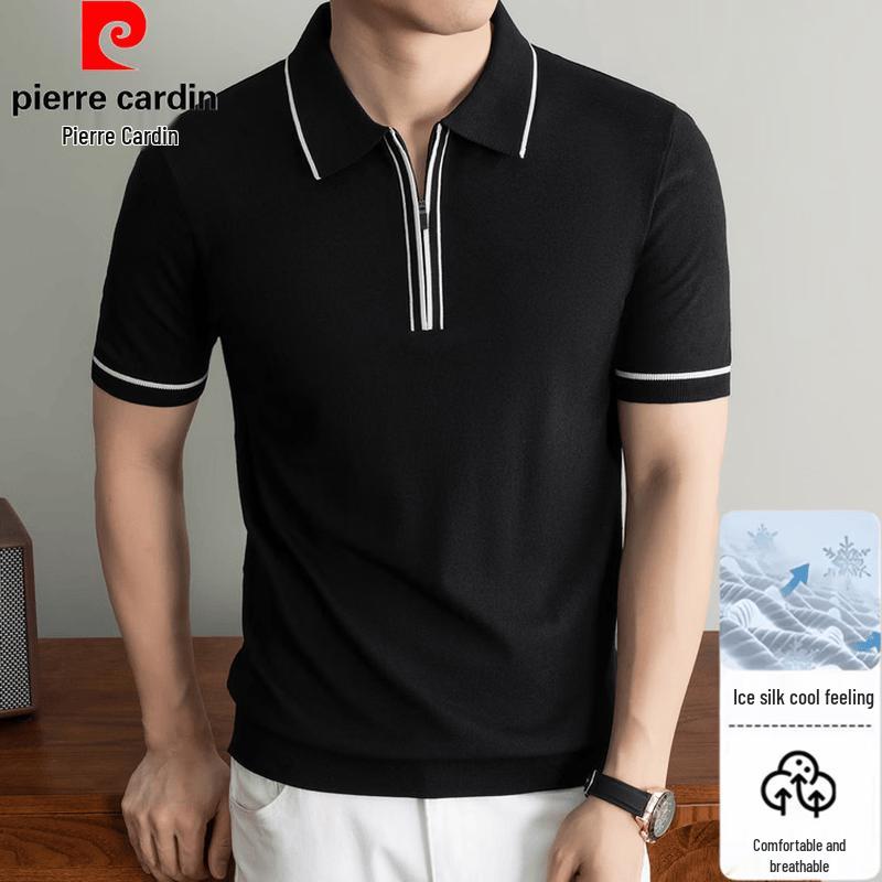 

Pierre Cardin Men s Summer Half-Zip Polo Shirt XL