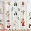 2pcs,2D plane printing Creative Curtains Cute Christmas Tree Angel Reindeer Santa (2) Versatile Polyester Fabric (without rod)