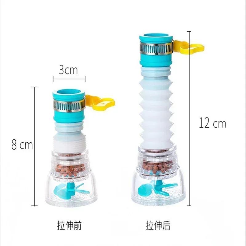 360 Degree Rotating Household Faucet Bathroom Adjustable Flexible Faucet Adapter Extender Device Water Saving Sprayer Filter