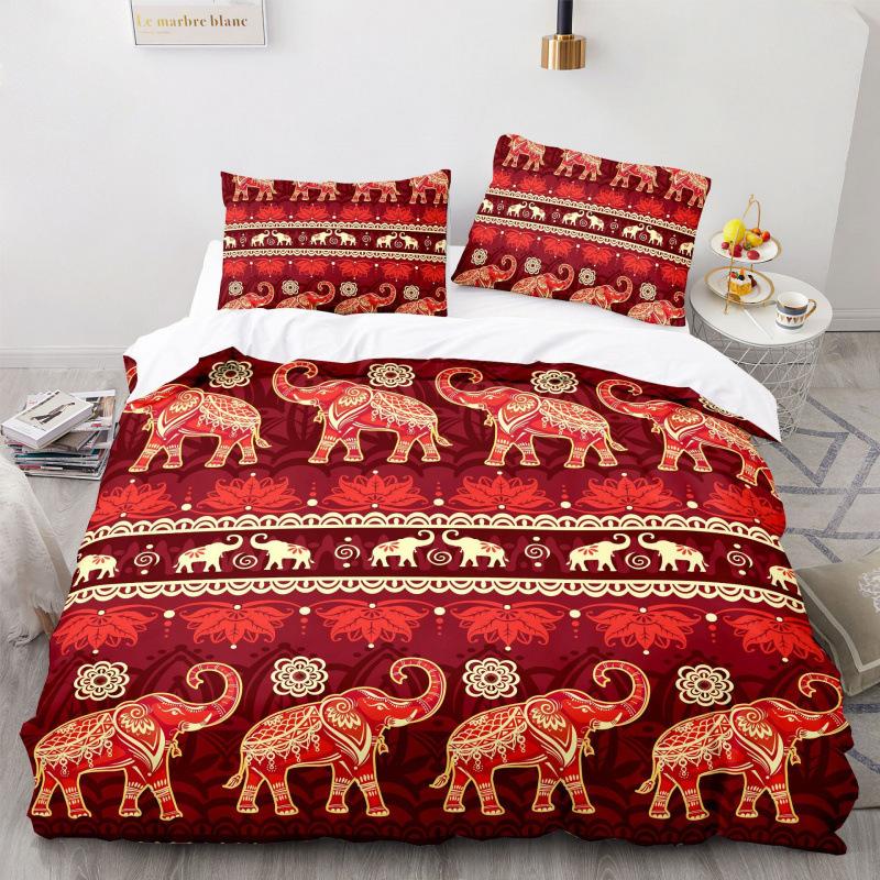 

3D Digital Printing Three-Piece Bedding Four-Piece Set 3 GER-100*135
