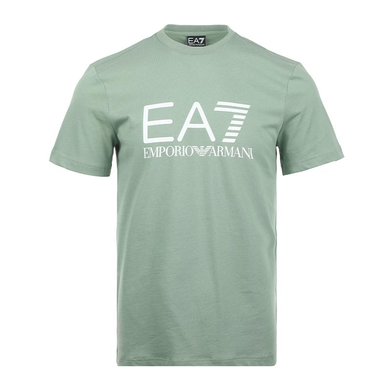 Emporio Armani EA7 Comfortable Cotton Classic Logo Print Short Sleeve T-Shirt Men tops Light-Green 7M001412AF22264U7243 S 7830₽