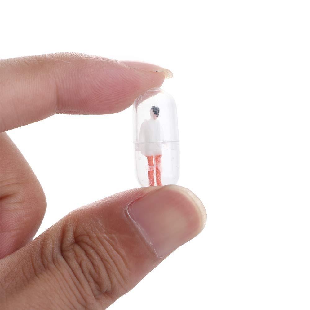 Bottle Splitters Mini  Transparent Capsule Shell Figurines Capsule Villain Plastic Pill Container Capsule Figurines
