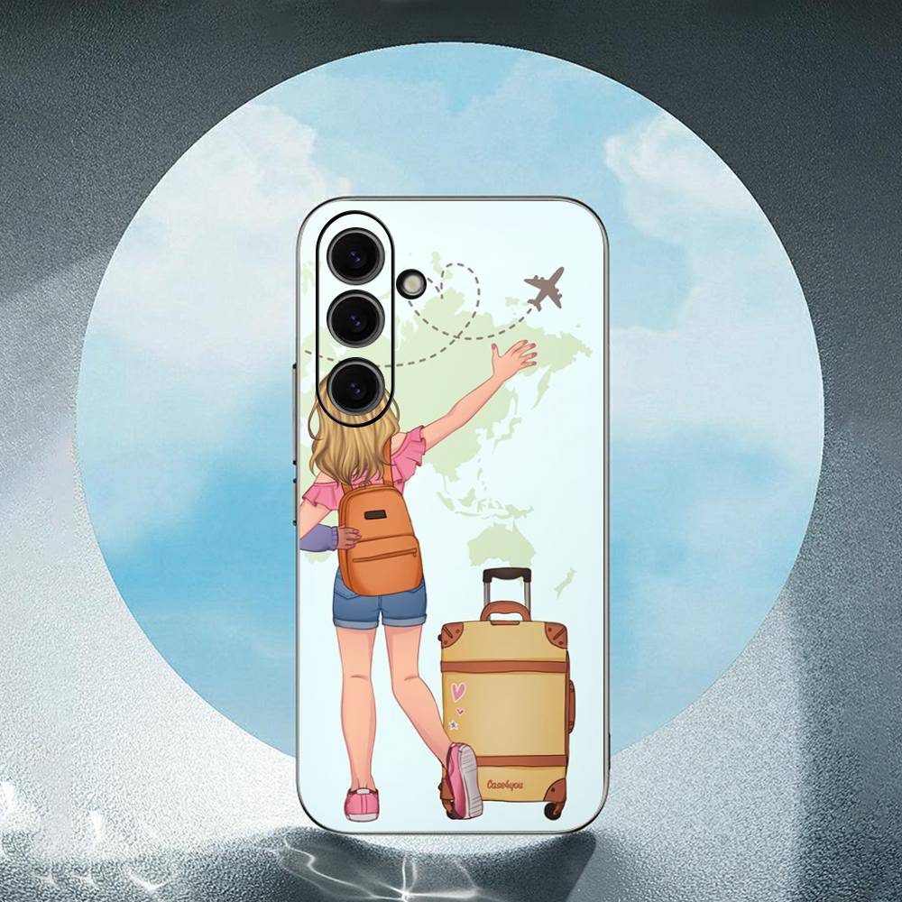 Best Friend For Samsung Galaxy S23 S24 S25 Ultra S22 Plus S21 Black Soft Case Waterproof Soft Case