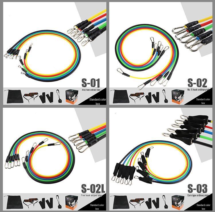 11-Piece Fitness Muscle Training Belt & Pull Rope Set